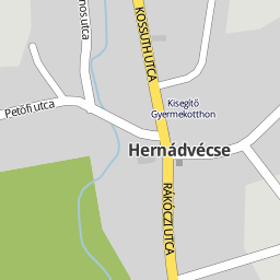 hernádvécse térkép Utcakereso.hu Hernádvécse   Rákóczi út térkép hernádvécse térkép
